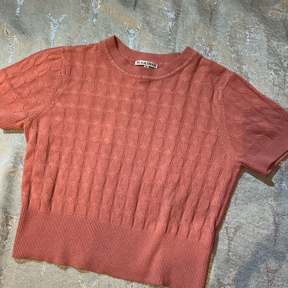 Black Swan Coral Cable Knit Sweater